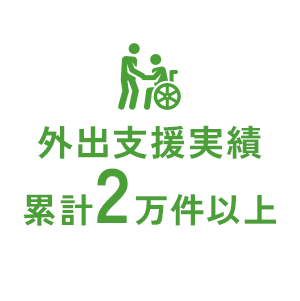 外出支援実績 累計2万件以上
